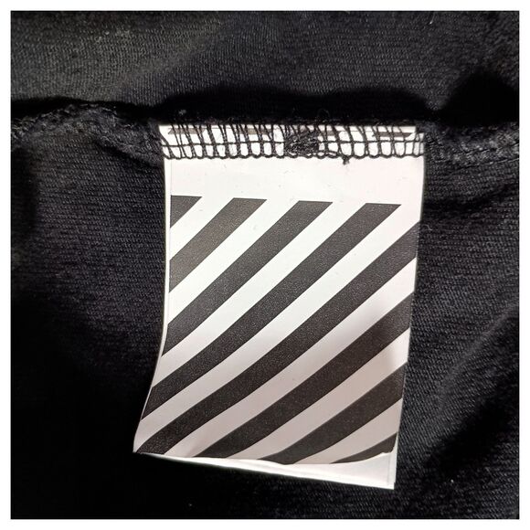 Off-White Main Label Virgil Abloh Crewneck Pullover Sweatshirt Black Mens XXS - Picture 8 of 8